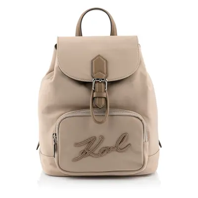 Batoh karl lagerfeld k/signature nylon flap bp sand