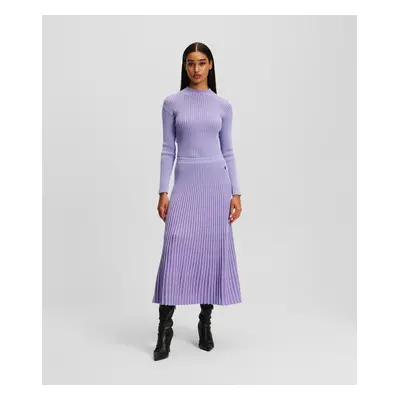 Sukně karl lagerfeld pleated lurex knit skirt sweet lavender/deep purple