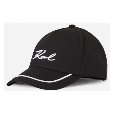 Kšiltovka karl lagerfeld k/signature piping cap black/white