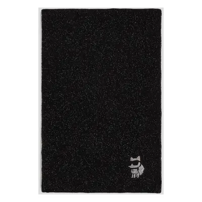 Šála karl lagerfeld k/ikonik 2.0 choup lur scarf black/silver