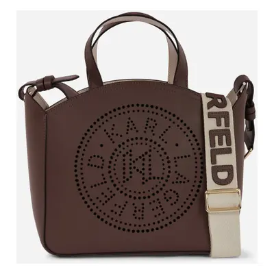 Kabelka karl lagerfeld k/circle sm tote perforated dark chocolate