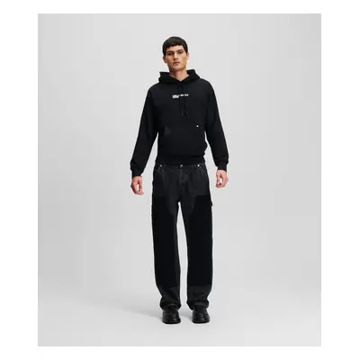 Džíny karl lagerfeld jeans klj relaxed cord denim stone washed black