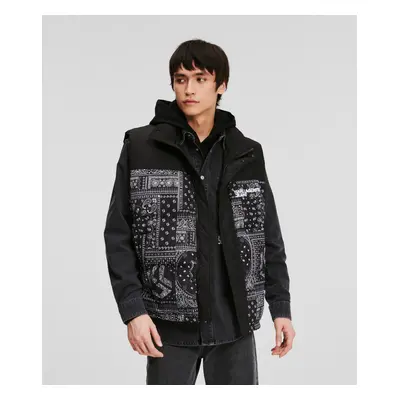 Vesta karl lagerfeld jeans klj blocked puffer vest aop bandana black