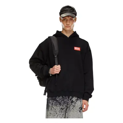 Mikina diesel s-boxt-hood-lab sweat-shirt black