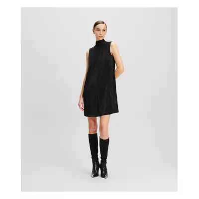 Šaty karl lagerfeld rhinestone shift bow dress black