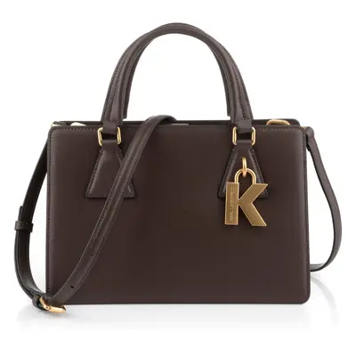 Kabelka karl lagerfeld k/lock md top handle dark chocolate