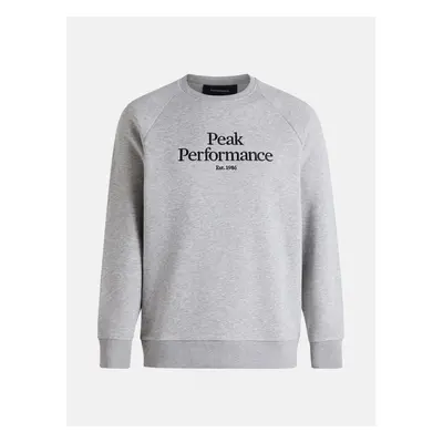 Mikina peak performance m original crew med grey melange