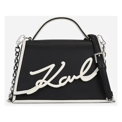 Kabelka karl lagerfeld k/signature 2.0 sp sm cb black/white