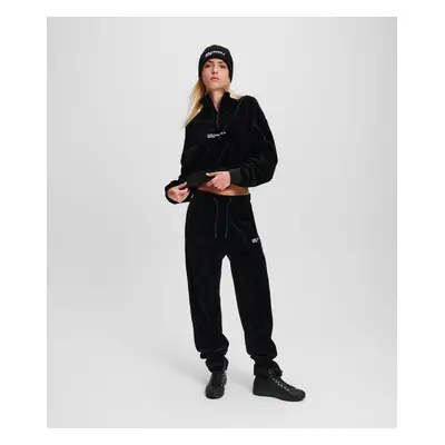 Tepláky karl lagerfeld jeans klj velvet cord sweatpant black