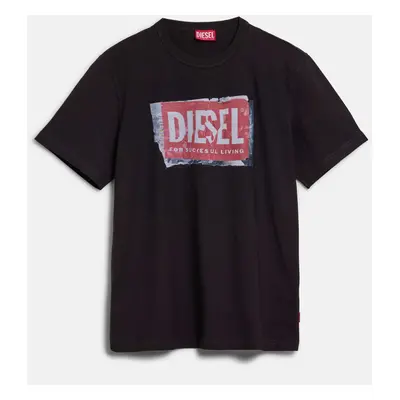 Tričko diesel t-adjust-q6 t-shirt black