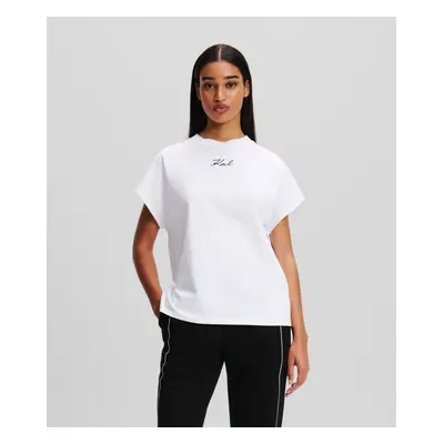 Tričko karl lagerfeld karl signature t-shirt white