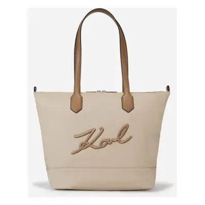 Kabelka karl lagerfeld k/signature nylon md tote sand