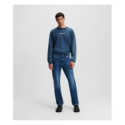 Džíny karl lagerfeld jeans klj straight denim visual washed dark blue