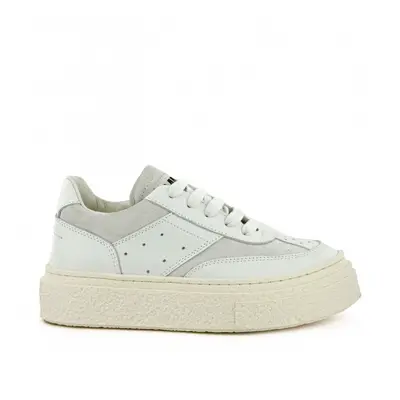 Tenisky mm6 leather lace-up low gambetta sneakers white