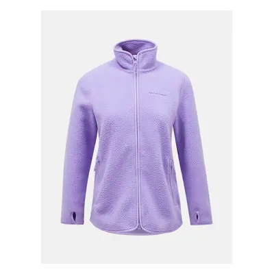 Mikina peak performance w pile zip jacket bougainvillea