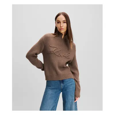 Rolák karl lagerfeld soutache signature chunky knit beige