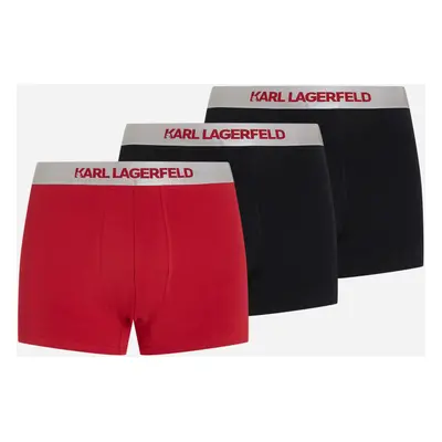 Spodní prádlo karl lagerfeld metallic elastic trunk set black/chili pepper