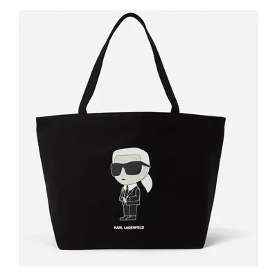 Taška karl lagerfeld k/ikonik 2.0 karl canv shopper black