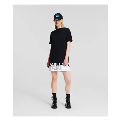 Šaty karl lagerfeld jeans klj regular logo tee dress black