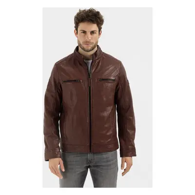 Bunda camel active leather blouson brown2