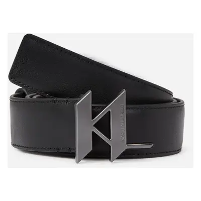 Opasek karl lagerfeld k/plak leather belt h3.5 black