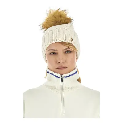 Čepice la martina beanie hat blended wool off white