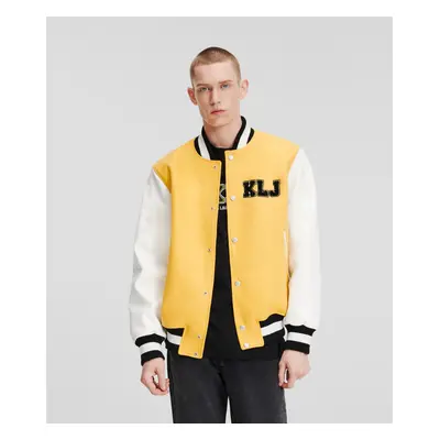 Bunda karl lagerfeld jeans klj baseball jacket mellow yellow/ white