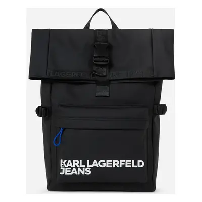 Batoh karl lagerfeld jeans utility coated roll backpack black