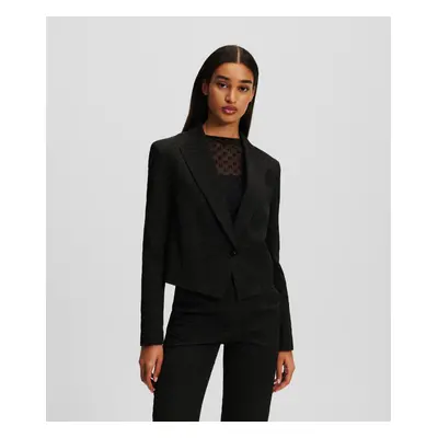 Blejzr karl lagerfeld monogram suit blazer black