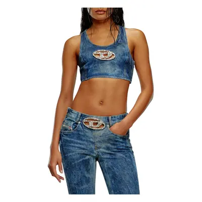 Top diesel de-top-fse tank top blue denim