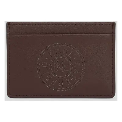 Pouzdro na platební karty karl lagerfeld k/circle cardholder dark chocolate