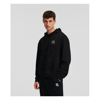 Mikina karl lagerfeld ikonik 2.0 big colour hoodie black