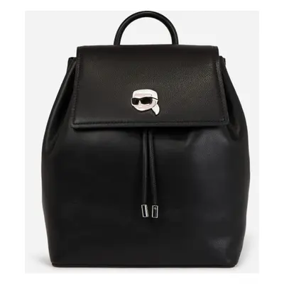 Batoh karl lagerfeld k/ikonik 2.0 leather fl bp pin black