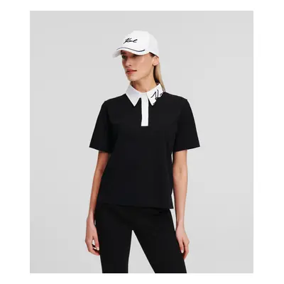 Tričko karl lagerfeld karl signature polo black