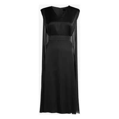 Šaty karl lagerfeld midi ceremony cape dress black