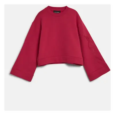 Mikina karl lagerfeld karl rhinestone sweatshirt persian red