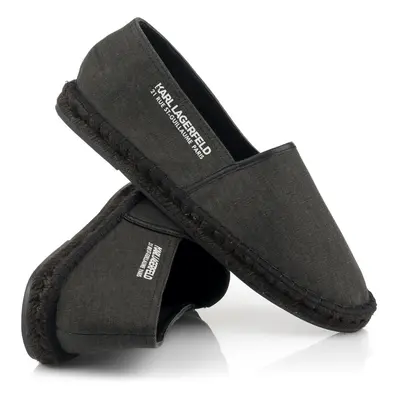 Espadrilky karl lagerfeld kamino locator slip on black canvas