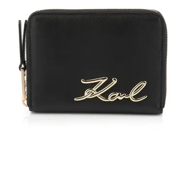 Peněženka karl lagerfeld k/signature 2.0 md zip wllt black/gold