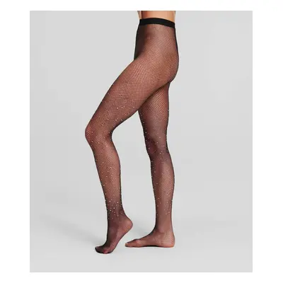 Punčochy karl lagerfeld k/essential rhnstns tights black