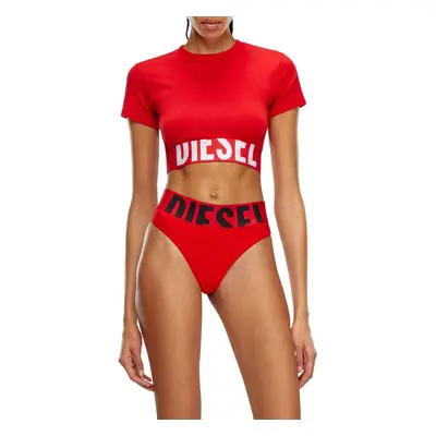 Tričko diesel uftee-sport-cropped-t-shirt t- racing red