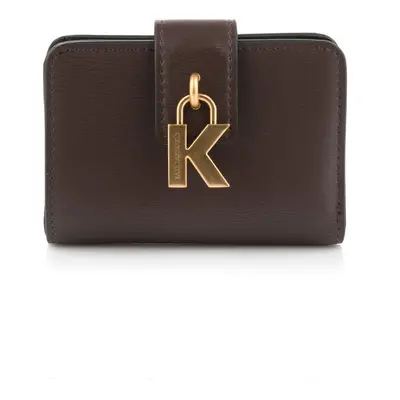 Peněženka karl lagerfeld k/lock sm compact wallet dark chocolate