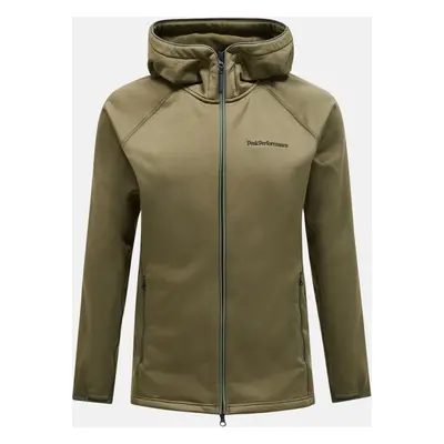 Mikina peak performance flo chill light zip hood pine needle