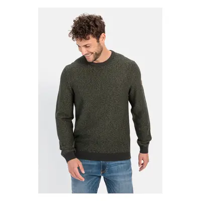 Svetr camel active pullover crewneck leaf green