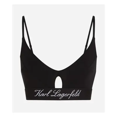 Spodní prádlo karl lagerfeld hotel karl peephole bra black