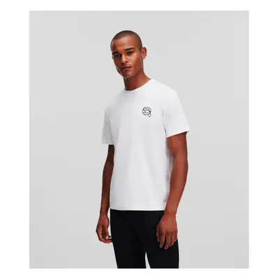 Tričko karl lagerfeld ikonik 2.0 outline mini tee white