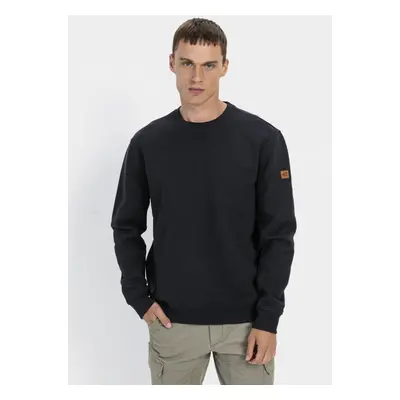 Mikina camel active sweatshirt crewneck night blue check