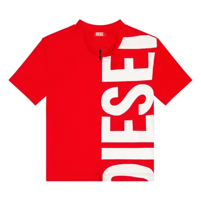 Plavky diesel bfowt-t-shirt-zip t-shirt racing red