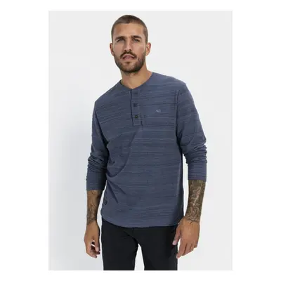 Tričko camel active henley 1/1 arm indigo