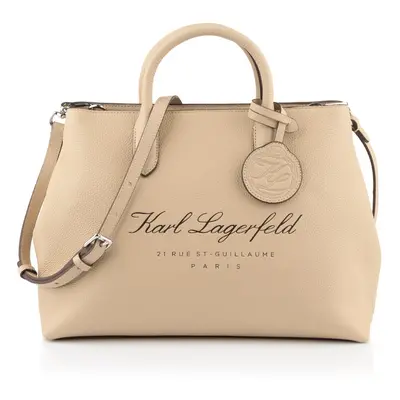 Kabelka karl lagerfeld hotel karl leather satchel sand