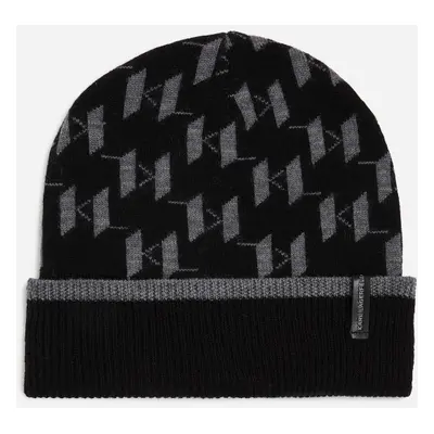 Čepice karl lagerfeld k/monogram beanie black